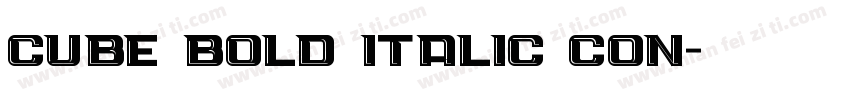 Cube Bold Italic Con字体转换